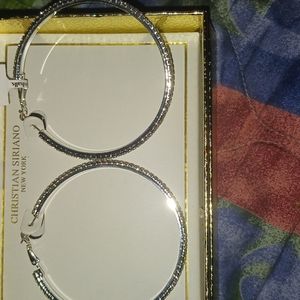 Hoop diamond earrings